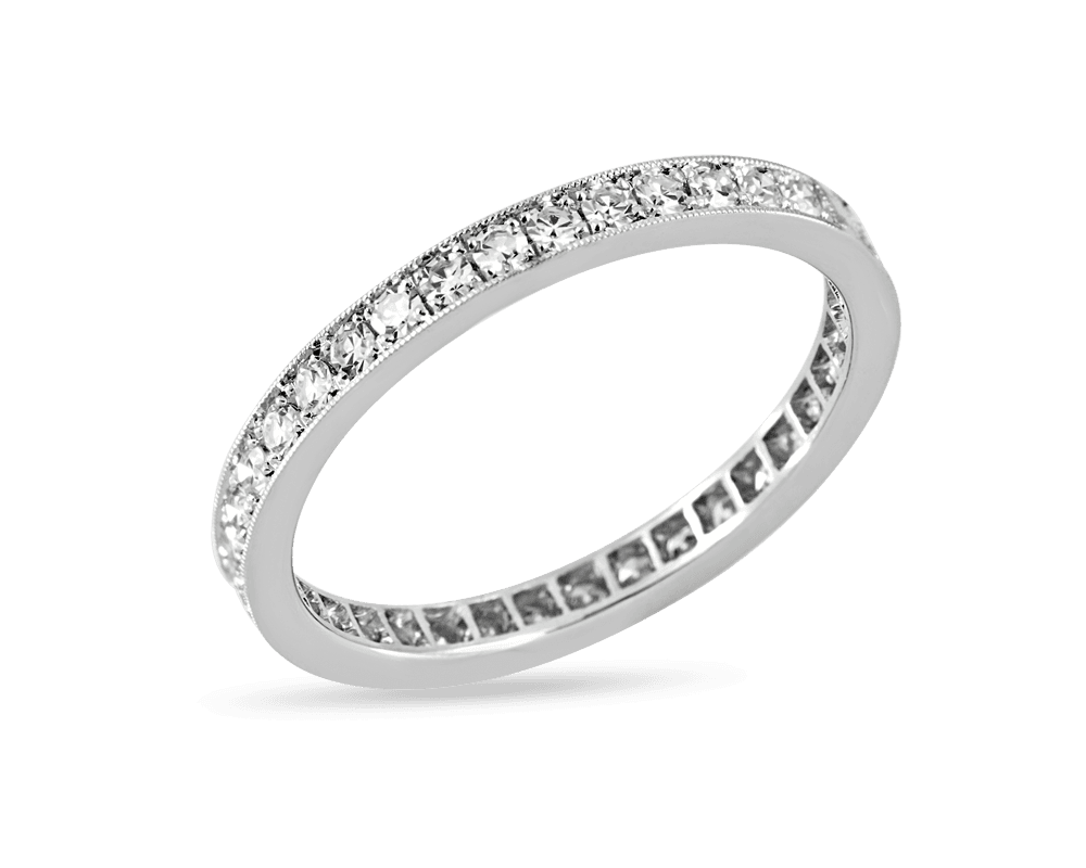 Vintage Single-Cut Pave Band