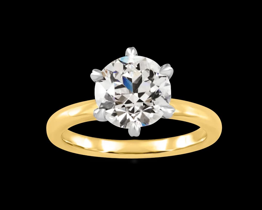 The Gabriella Six Prong Solitaire with Flush Fit